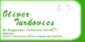 oliver turkovics business card